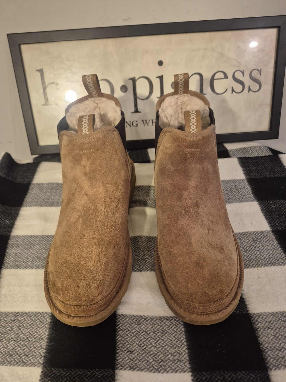 UGG Men's Chestnut Suede Slip-On Shearling Boots